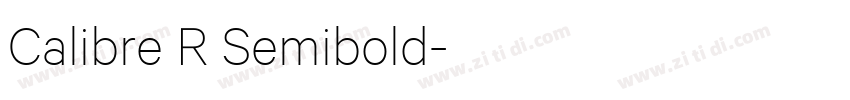 Calibre R Semibold字体转换